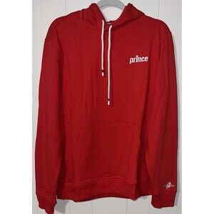 Men’s Red Prince Pickleball Hoodie Size Large Pullover With Kangaroo Pocket